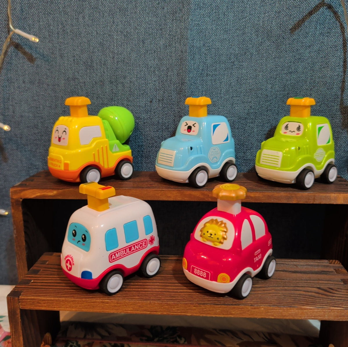 5Pc Pull Back Toy Car Set Toddler Kawaii Push Play