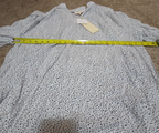 Grand & Greene Blouse Womens XL Speckled Print V-Neck Long Sleeve NWT Shirt