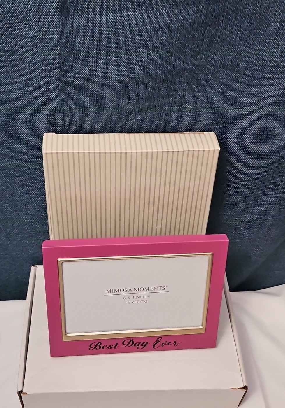 NEW Mimosa Moments Best Day Ever Picture Frame 4x6 | Pink & Gold Wedding Gift