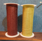 Deco Mesh Ribbon Lot 2 Maroon Gold Metallic Craft Destash