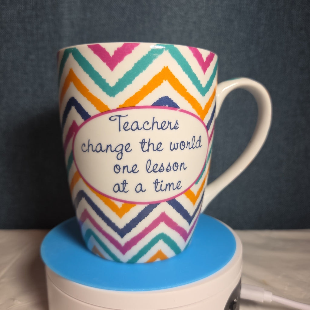 Mud Pie Francesca's Teacher Quote Mug Colorful Chevron 2012
