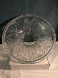 KIG Indonesia 10" Pressed Glass Bowl Starburst Floral MCM Centerpiece Serving