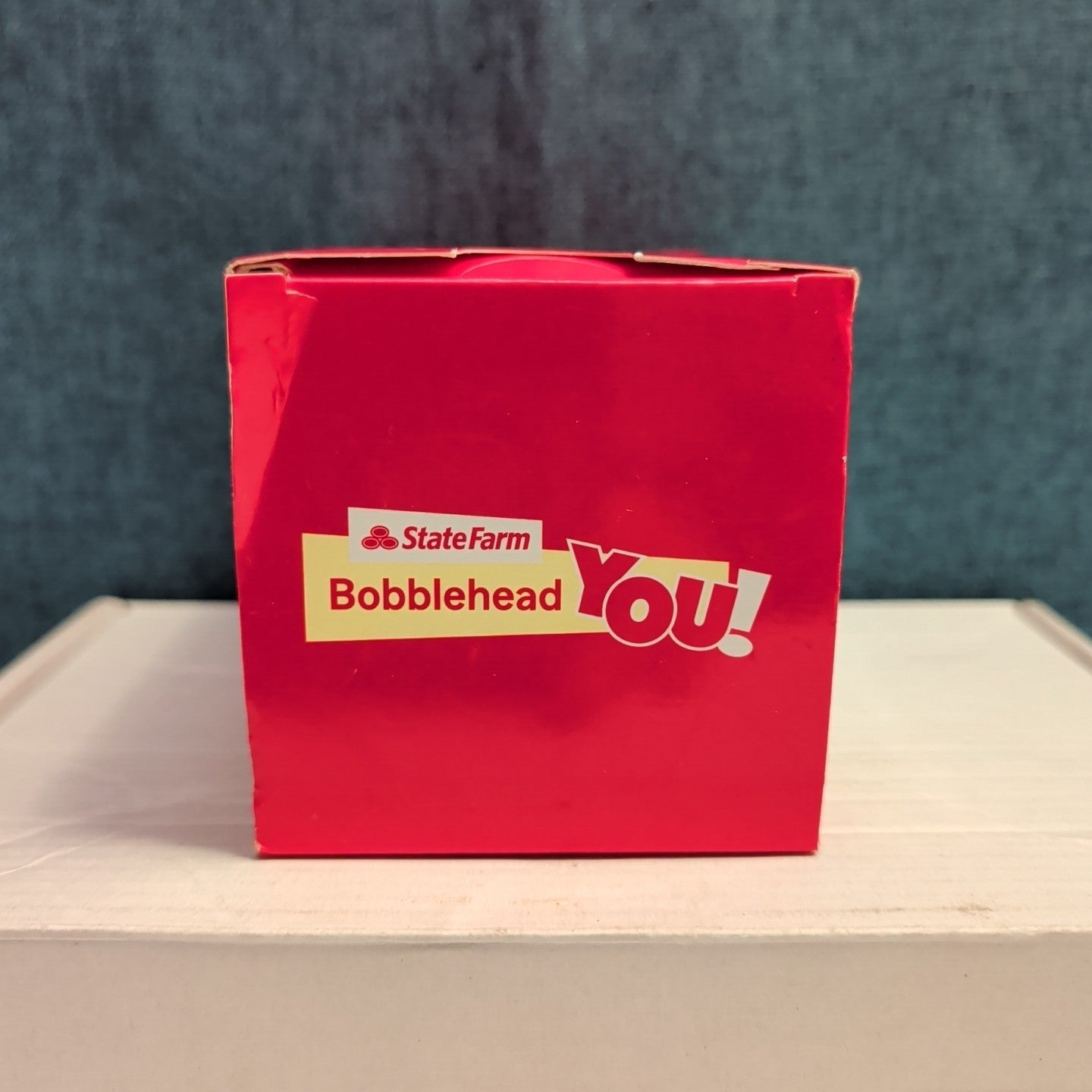 State Farm Bobblehead YOU! Baseball Player Figure Red Uniform HTF Promo NEW Box