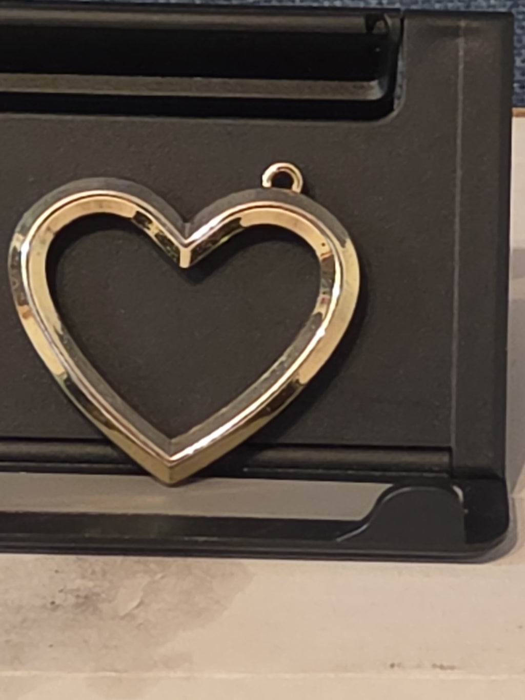 Open Heart Pendant Charm Silver Tone Vintage Y2K Vibe