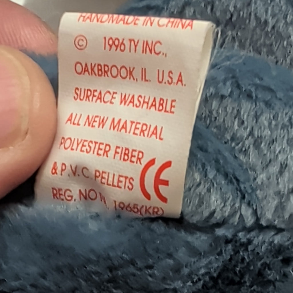 Ty Beanie Baby Echo Dolphin 1996 Retired 4th Gen Tags MWMT PVC Pellets Vintage