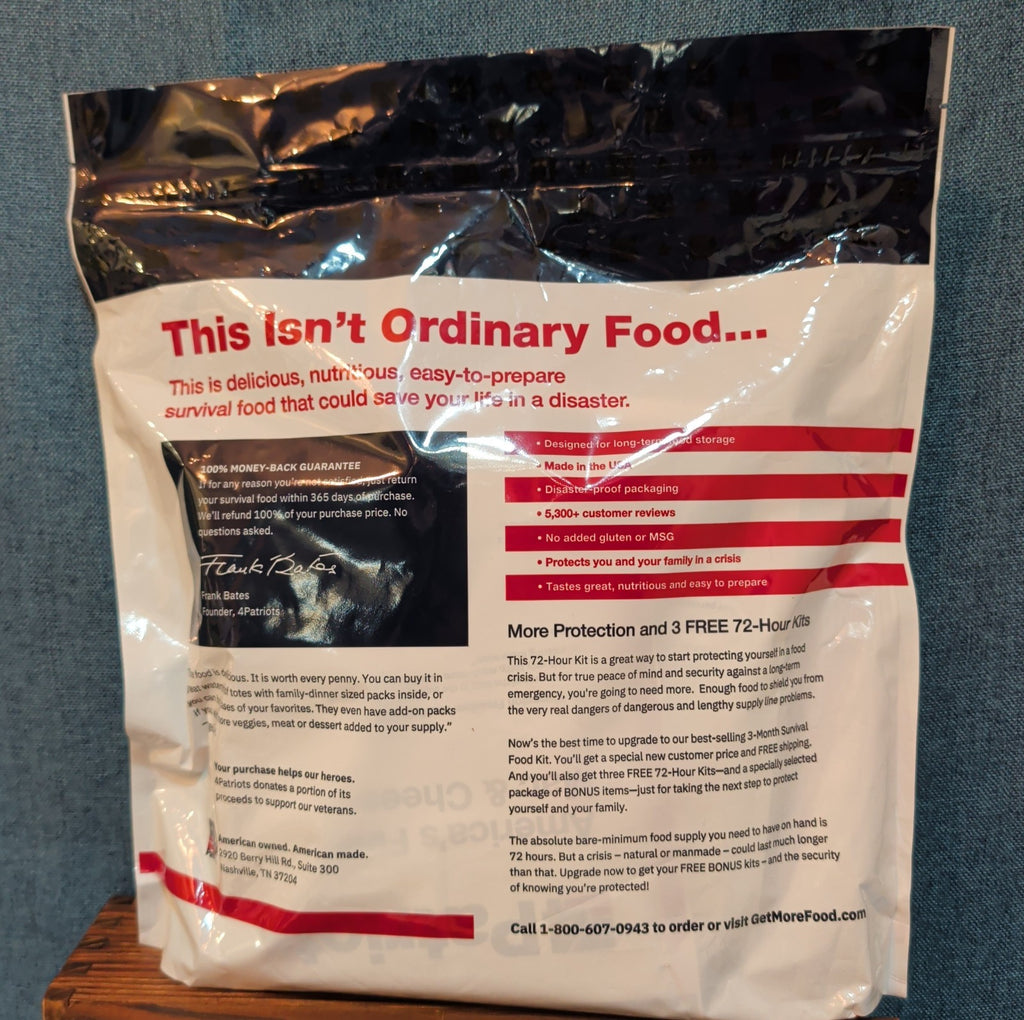 4Patriots 72-Hour Survival Food Kit Emergency MRE Supply