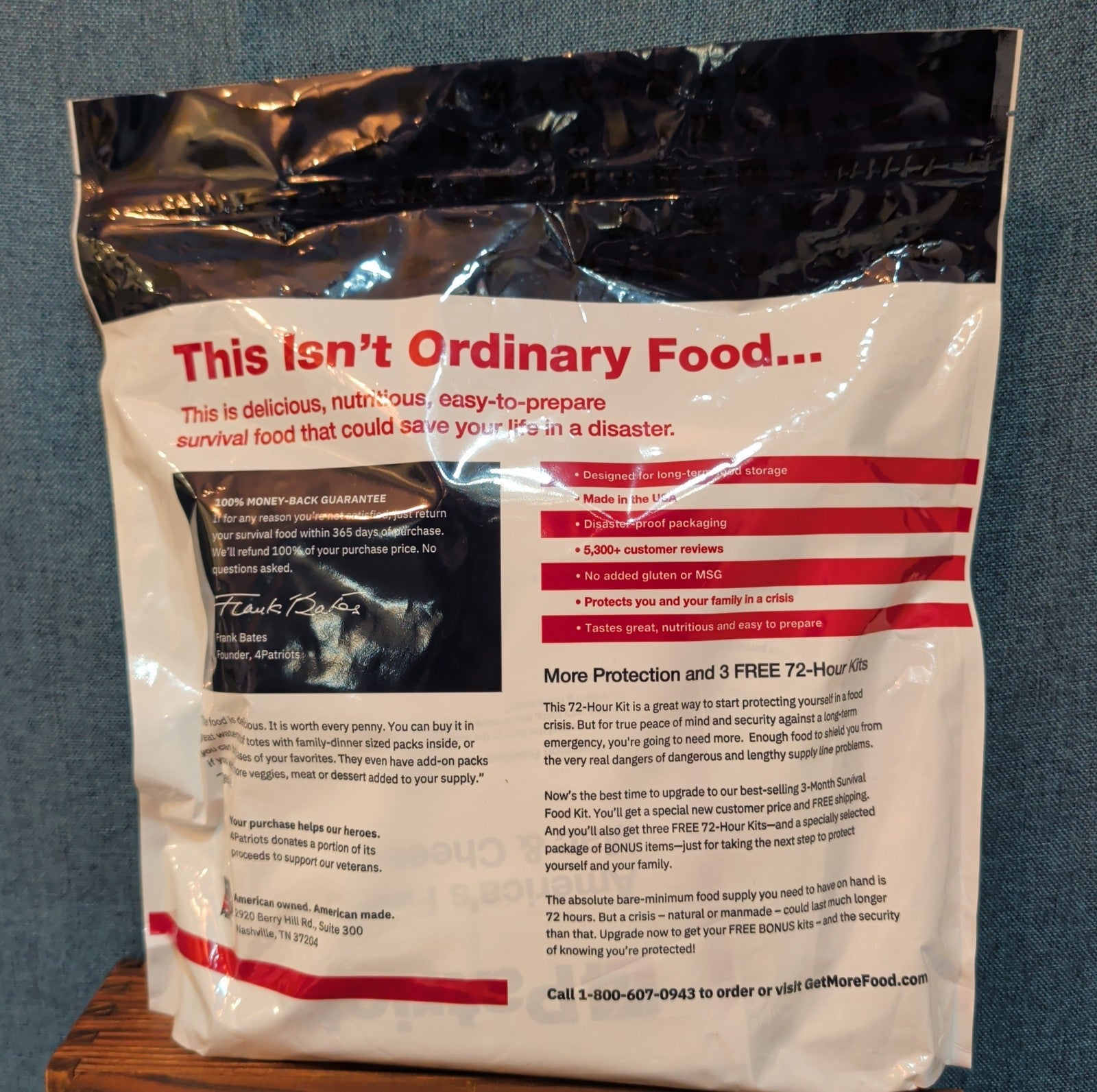 4Patriots 72-Hour Survival Food Kit Emergency MRE Supply