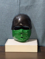 Kids Ninja Mask Green & Black Halloween Costume Accessory Dress Up Half Mask