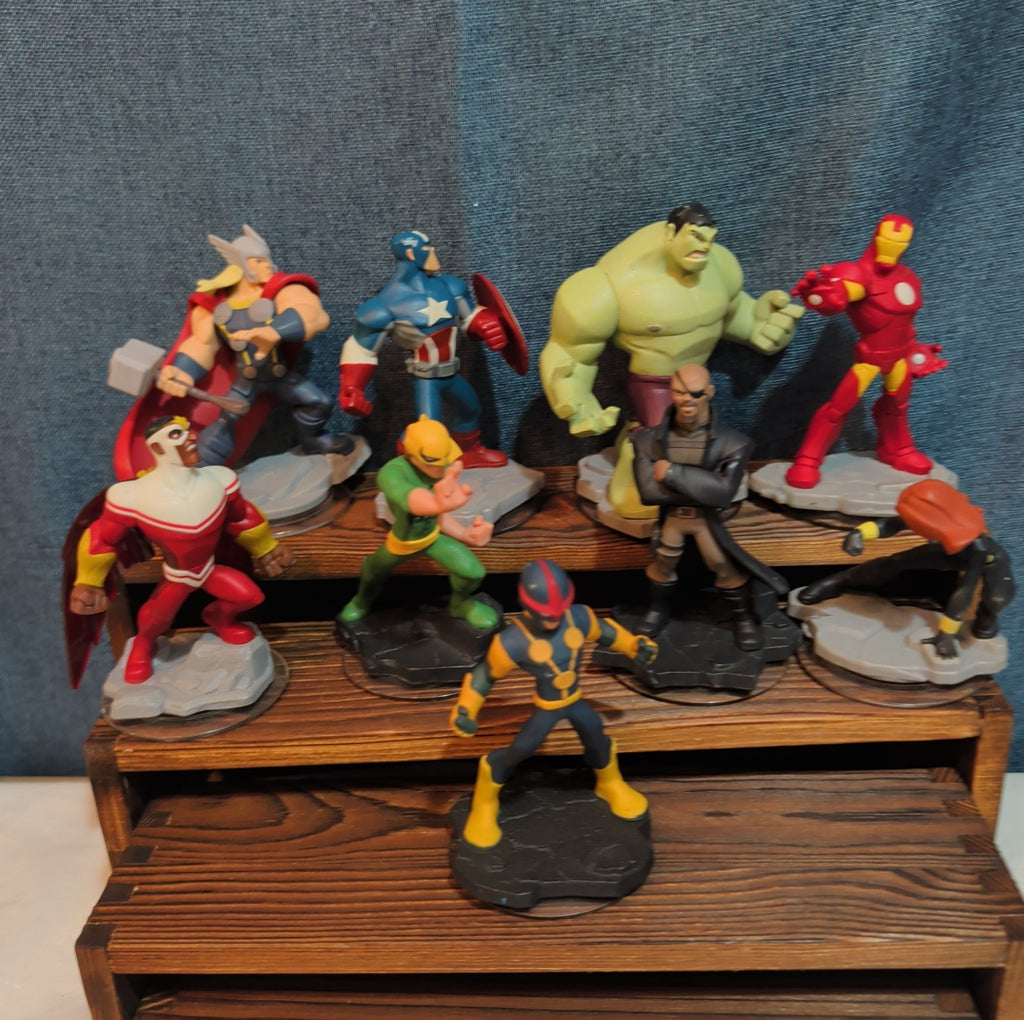 Disney Infinity 2.0 Marvel Avengers 9 Figure Lot Iron Man Hulk Loose