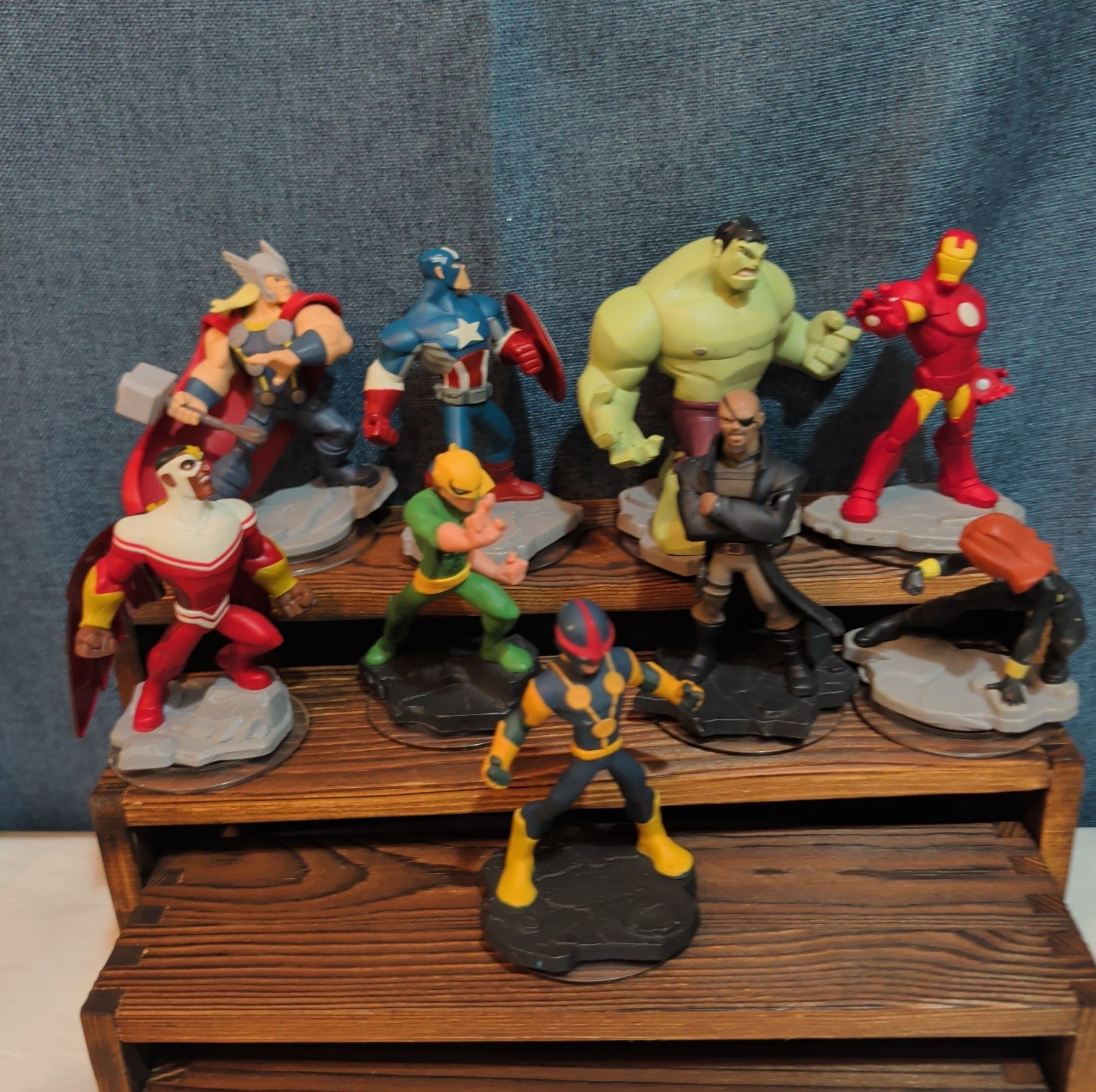 Disney Infinity 2.0 Marvel Avengers 9 Figure Lot Iron Man Hulk Loose