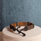 Leather Hemp Tribal Wrap Bracelet