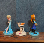 Disney Infinity Frozen 3 Figure Lot Elsa Anna Olaf PVC Loose