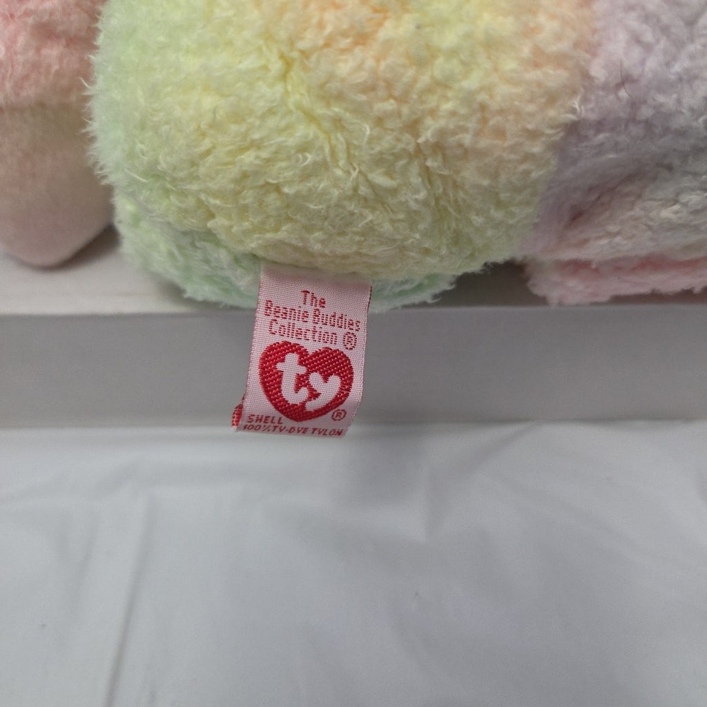 TY Beanie Buddy GROOVY the Bear 1999 | 14" Rainbow Tie-Dye | MWMT Mint Tags