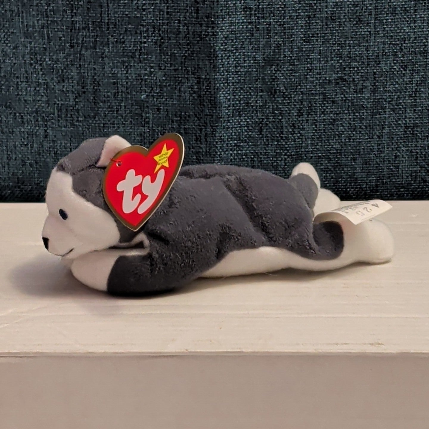 Ty Teenie Beanie Baby Nook the Husky 1999 McDonald's Plush Dog Grey White Tag