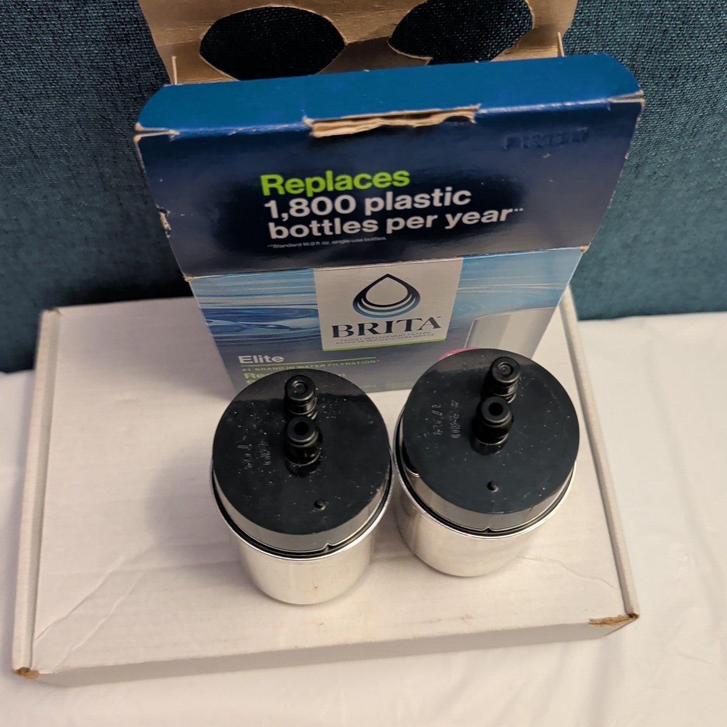 Brita Faucet Elite Chrome Replacement Filter 2-Pack Removes 99% Lead New FR-200