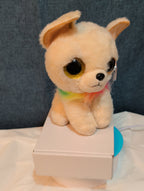 Ty Beanie Boos Chewey Chihuahua Rainbow Collar Gold Glitter Eyes 6" Plush