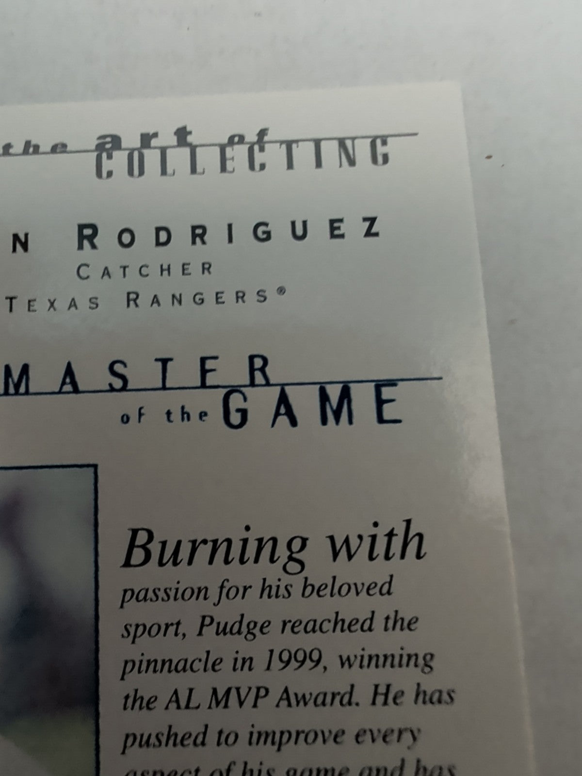 2000 Topps Gallery - Masters of the Game Ivan Rodriguez #115