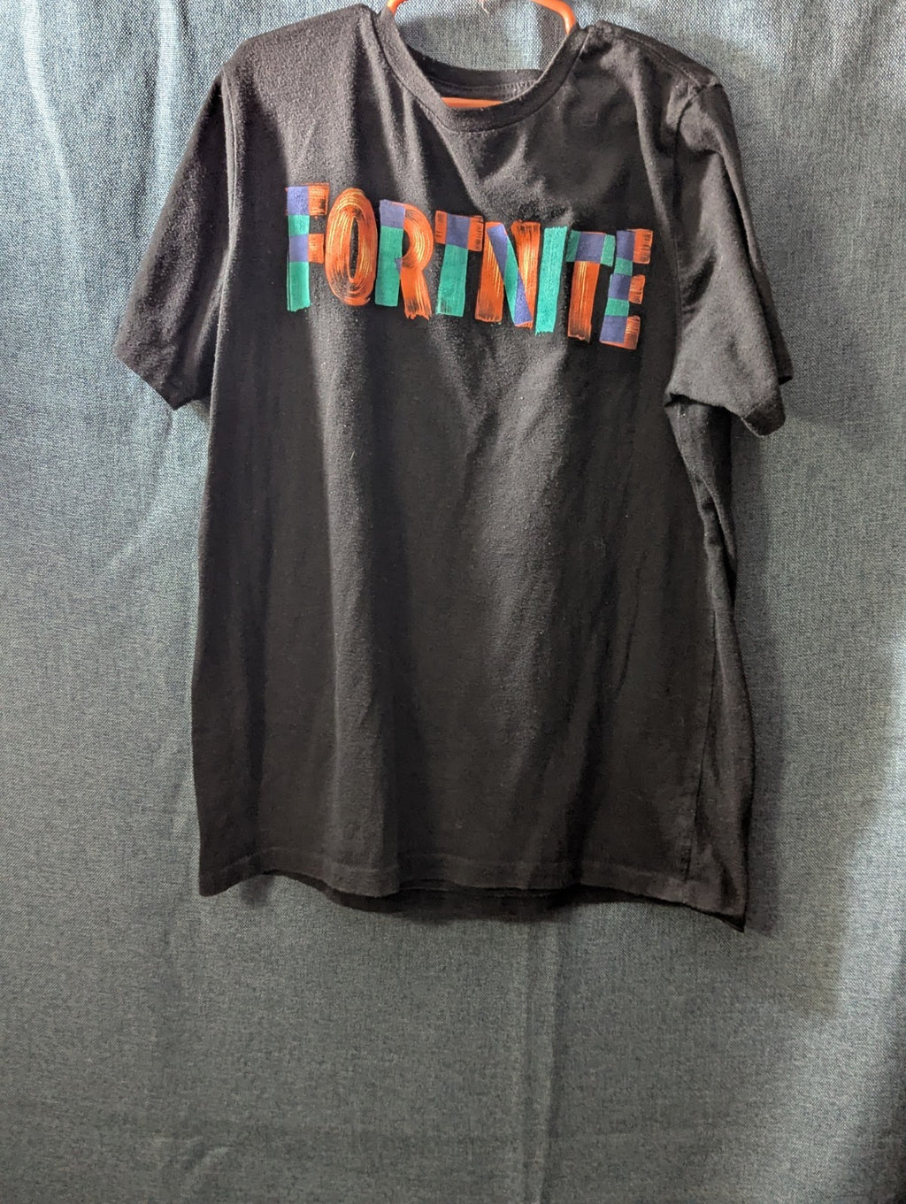 Set Of 2 Fortnite Boys T-Shirts Size L (10-12) Black Graphic Tees Gamer Shirts