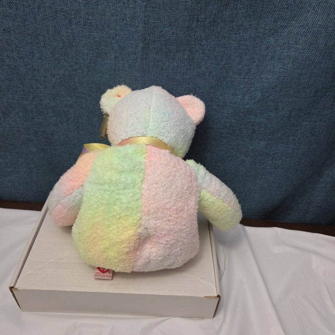 TY Beanie Buddy GROOVY the Bear 1999 | 14" Rainbow Tie-Dye | MWMT Mint Tags