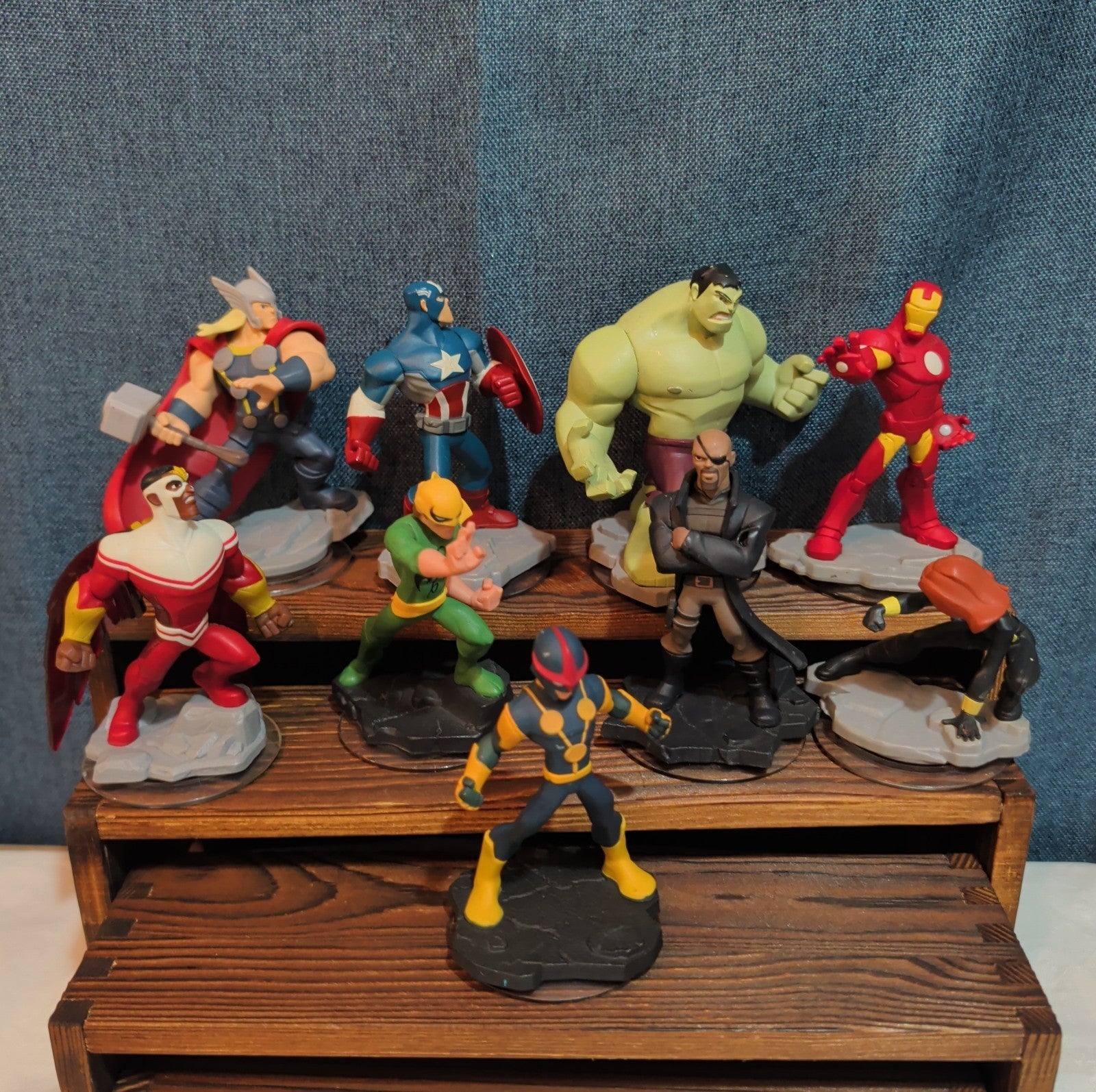 Disney Infinity 2.0 Marvel Avengers 9 Figure Lot Iron Man Hulk Loose