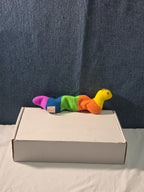 Ty Beanie Baby Inch the Inchworm 1995 Rainbow Plush Yarn Antennae Clean NO TAG