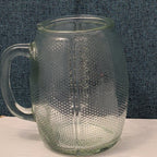 Home Essentials FOOTBALL Glass Mug XL 36 oz Textured Pigskin Beer Stein Gameday