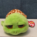 Ty Beanie Boos Zippy Green Turtle 6" Stuffed Animal Toy Gold Glitter Eyes MWMT