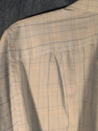Van Heusen Wrinkle Free Broadcloth Dress Shirt Men's 16 (34/35) Light Blue Plaid
