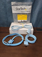 StarTech Cisco Console Cable 6ft | DB9 to RJ45 Management Router Switch | Blue