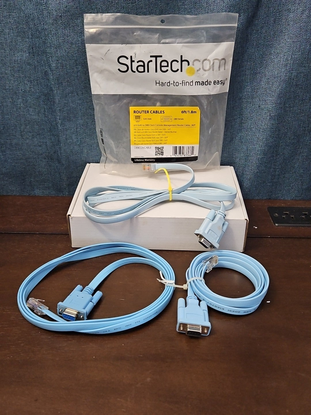 StarTech Cisco Console Cable 6ft | DB9 to RJ45 Management Router Switch | Blue
