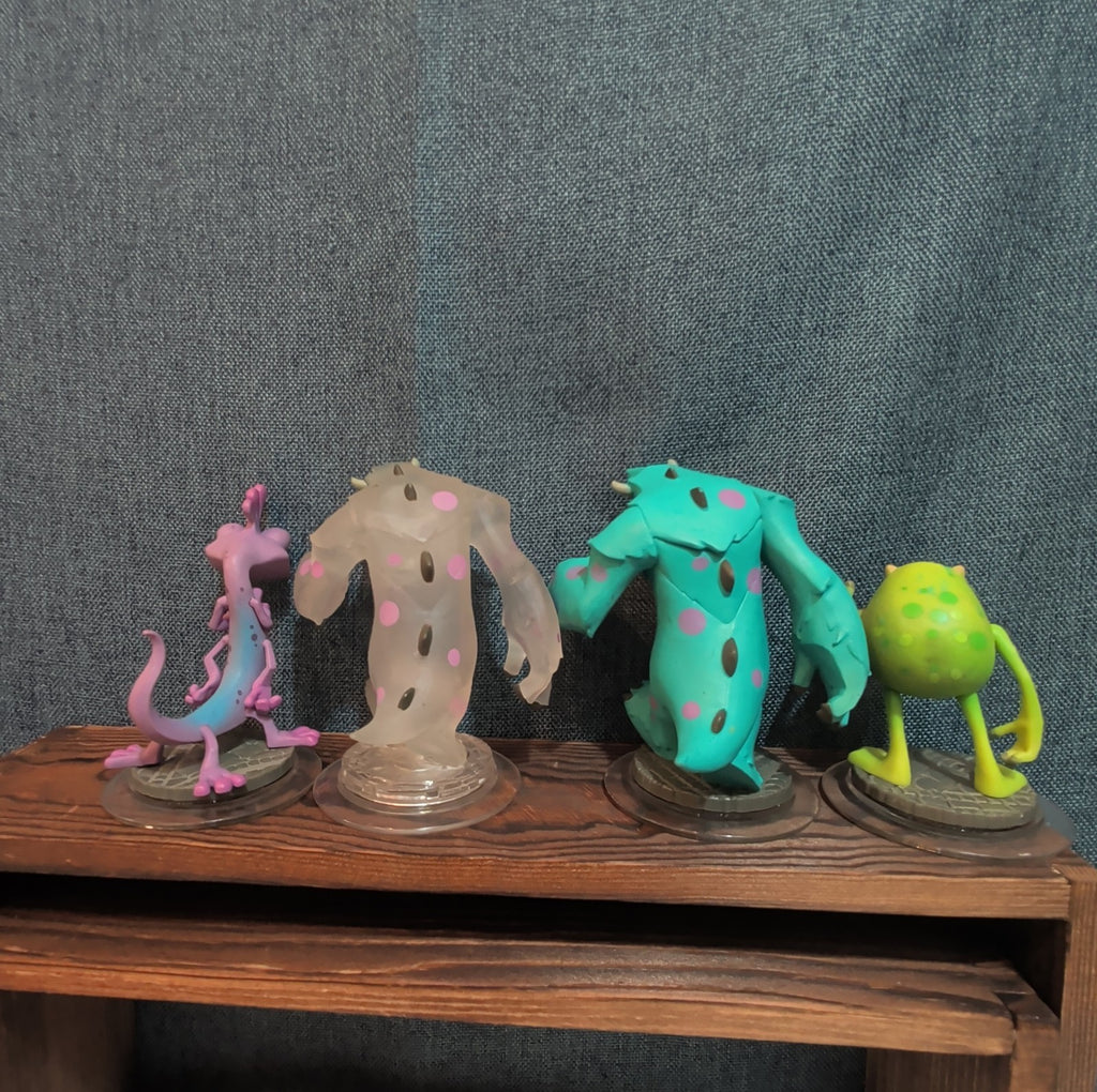 Disney Infinity Monsters Inc 4 Figure Lot Crystal Sulley Mike PVC Loose