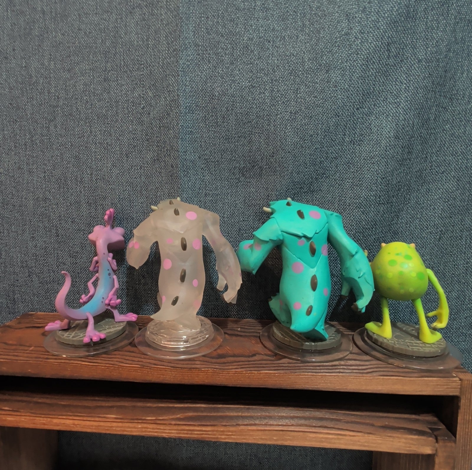 Disney Infinity Monsters Inc 4 Figure Lot Crystal Sulley Mike PVC Loose
