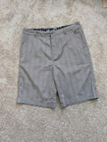O'Neill Hybrid Boardshorts Men's Size 34 Gray Plaid Swim Trunks Walker Shorts
