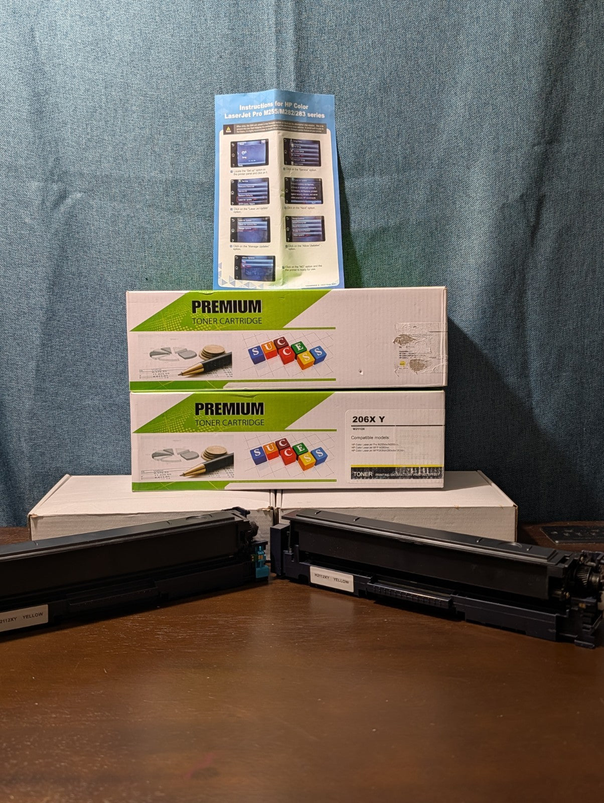 Compatible HP 206X Toner Lot (1 Black, 2 Yellow) | High Yield W2110X, W2112X