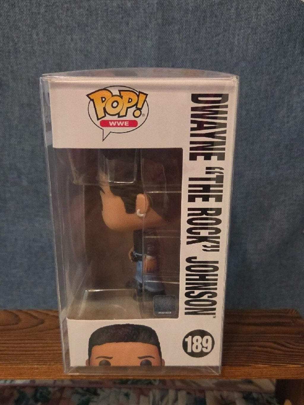 Funko Pop WWE 189 The Rock Dwayne Johnson Black Shirt Vinyl Figure w Protector