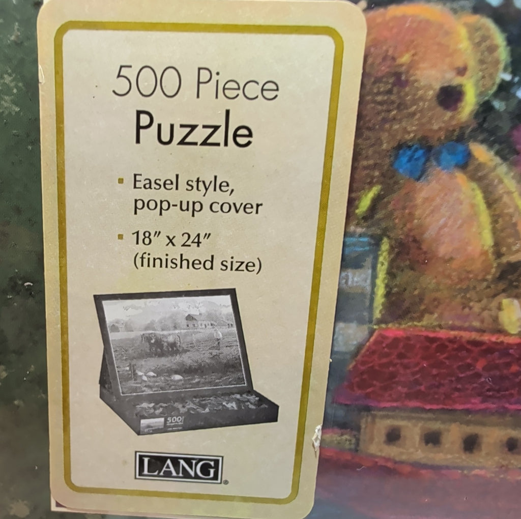 Vintage Lang Christmas Puzzle 500 pc Factory Sealed New Pop Up Easel Box 1982