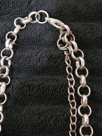 Silver Tone Chunky Crystal Bib Statement Necklace