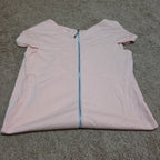 Blush Pink Midi Dress Full Zip Cutout Short Sleeve Bodycon XXL