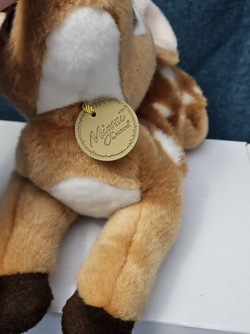 Aurora Miyoni Spotted Fawn Deer Plush 11" | Realistic Laying Down Stuffed Animal