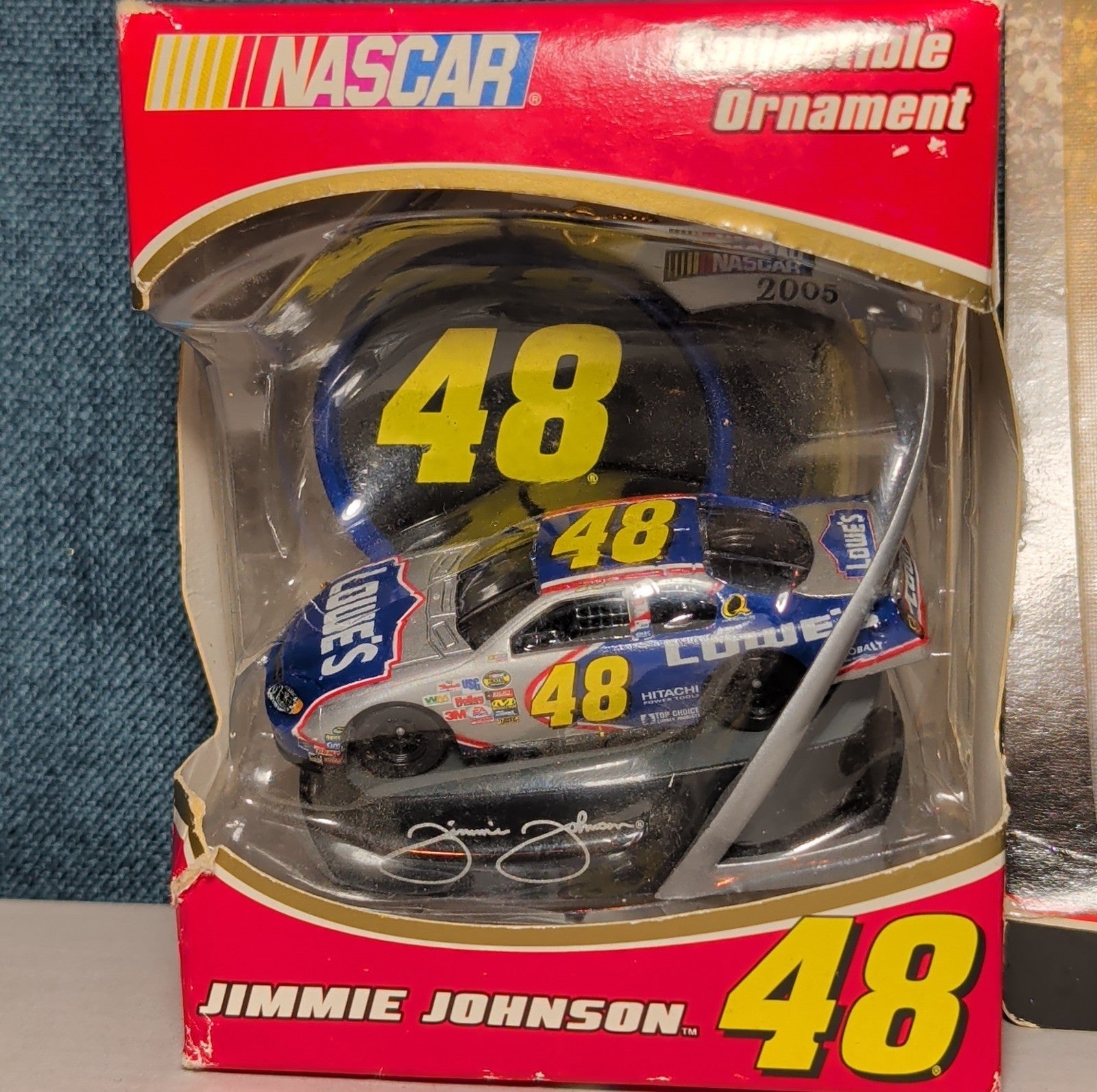 NASCAR Jimmie Johnson 48 Ornament & Helmet Pen 2007 Trevco