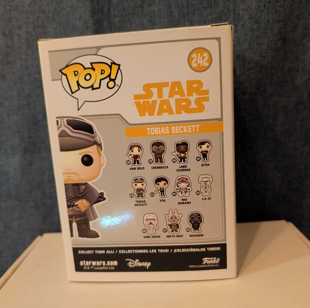 Funko POP Star Wars Tobias Beckett 242 Vinyl Bobble-Head in Box with Protector