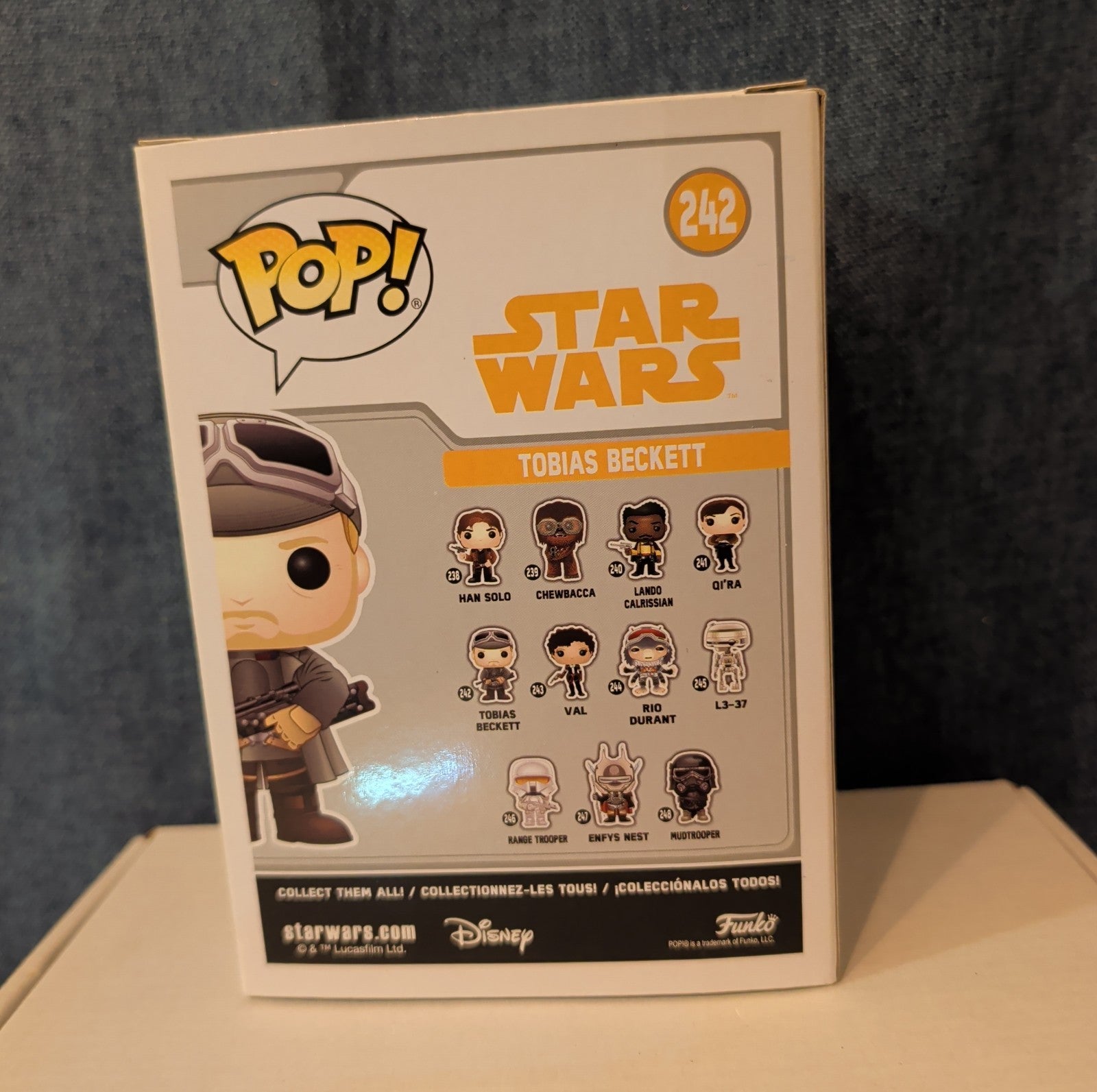 Funko POP Star Wars Tobias Beckett 242 Vinyl Bobble-Head in Box with Protector