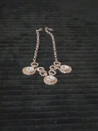 Silver Tone Chunky Crystal Bib Statement Necklace