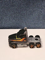 Hot Wheels Semi Truck Cab | Track Stars Black & Orange Racing Hauler
