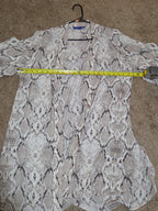 Apt 9 Snakeskin Kimono Cardigan Animal Print Top L/XL Gently Worn RN 73277