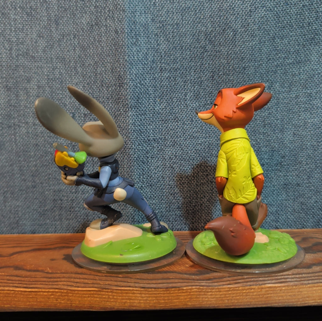 Disney Infinity 3.0 Zootopia Judy Hopps Nick Wilde 2 Figure Lot PVC Loose