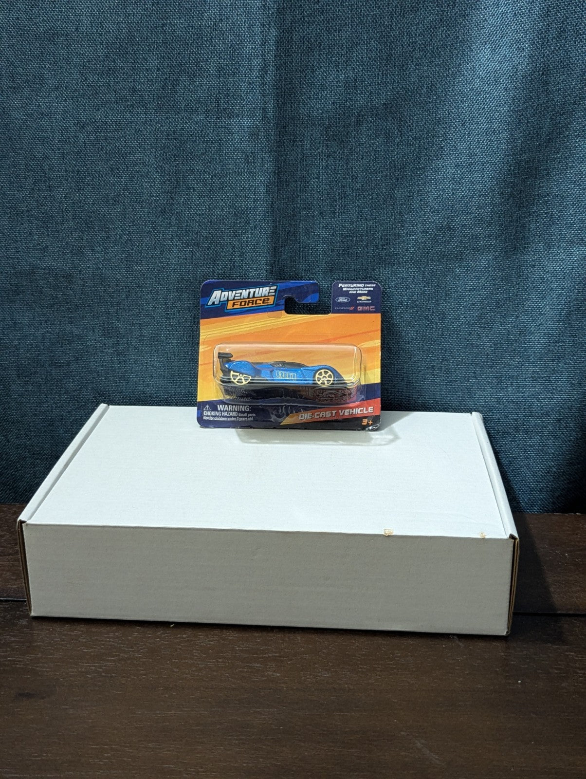 Adventure Force Blue Race Car | Maisto Fresh Metal Diecast | GT Racer Gold Wheel