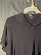 Vintage 90s Polo Ralph Lauren Shirt Men's L Navy Blue Green Pony Logo