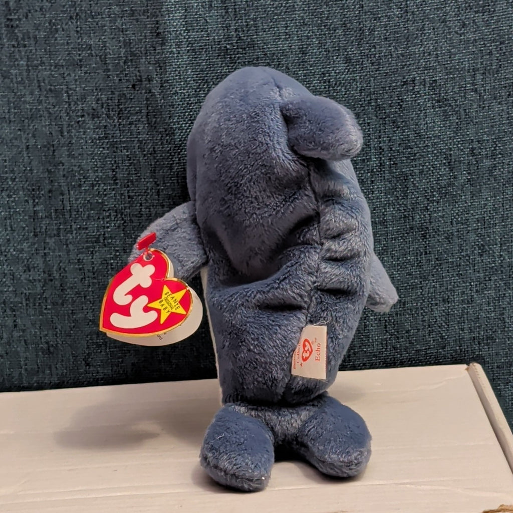 Ty Beanie Baby Echo Dolphin 1996 Retired 4th Gen Tags MWMT PVC Pellets Vintage