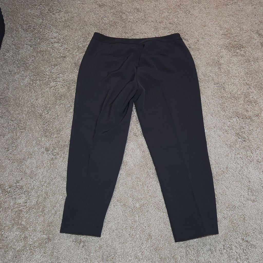Zac & Rachel Black Dress Pants 14 Pleated Pocket Stretch Career NWOT